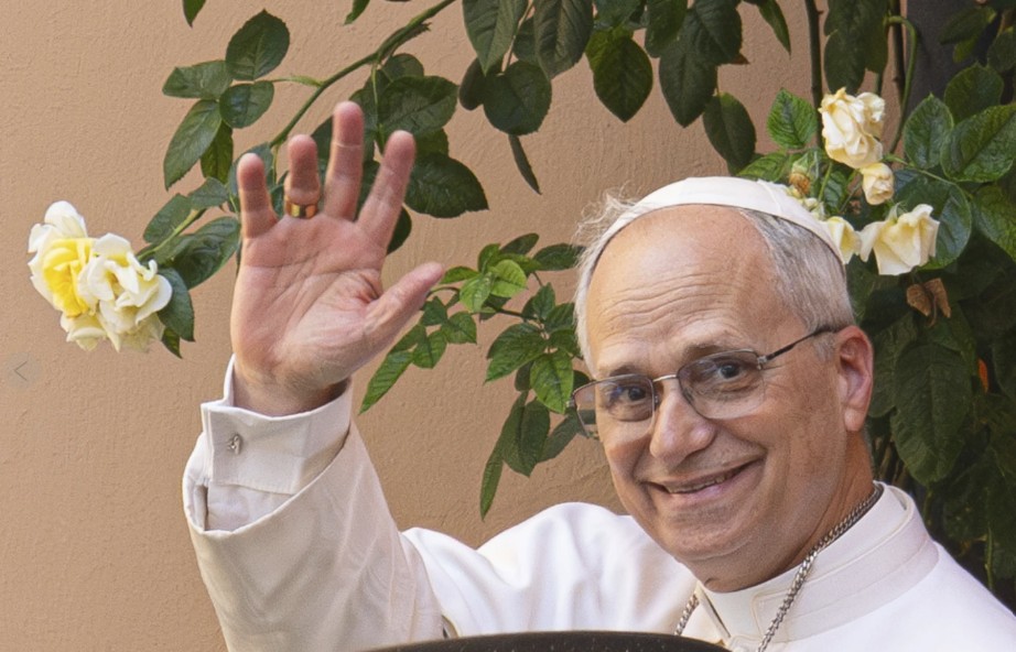 Pope Leo XIV leaves the Augustinian General House in Rome, after a visit. 
May 13, 2025
AP Photo/Domenico Stinellis